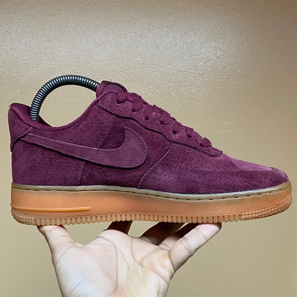 Nike Air Force 1 Low ‘07 Suede “Deep Garnet” 749263-600 Size 8 - Picture 7 of 17
